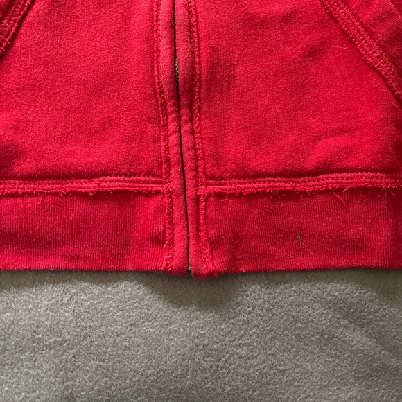 Abercrombie & Fitch Women Bright Red Zip-Up Hoodie - Picture 3 of 5
